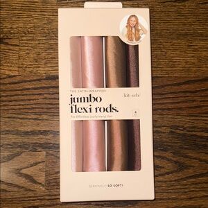 Kitsch Satin Jumbo Flexi Rods - Pink and Brown